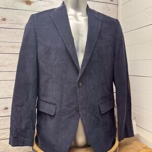NWT Tommy Hilfiger Mens Corduroy Suit Jacket Blazer 40 Long Navy Blue MSRP $295